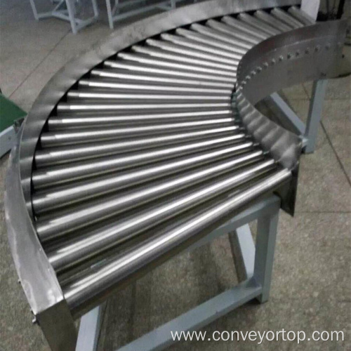 180 Degree Turning Gravity Roller Conveyor